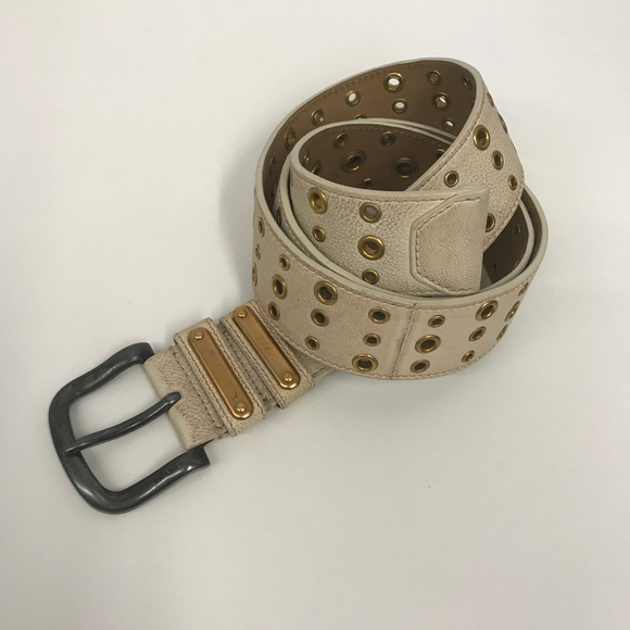 Prada Accessories - PRADA Leather Belt w Gold Tone Grommets SZ 90 36 Prada Accessories - PRADA Leather Belt w Gold Tone Grommets SZ 90 36